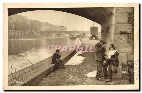Cartes postales Paris Scene de quai pres de Notre Dame Barbier Coiffeur Folklore TOP