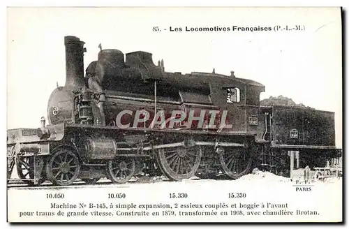 Cartes postales Train Locomotive Machine B 145