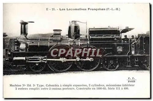 Cartes postales Train Locomotive Machine 154 Colombia a simple expansion