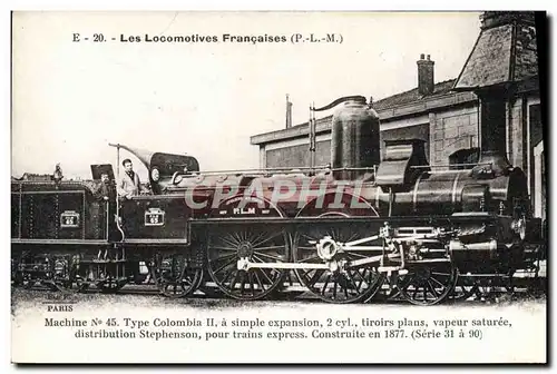 Ansichtskarte AK Train Locomotive Machine 45 type Colombia II