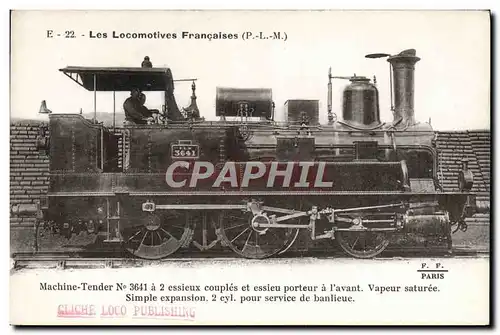 Cartes postales Train Locomotive Machine Tender 3641