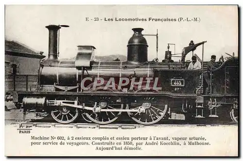 Cartes postales Train Locomotive Machine 602