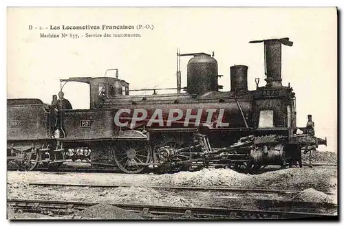 Ansichtskarte AK Train Locomotive Machine 857 Service des manoeuvres