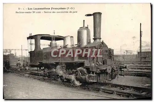 Ansichtskarte AK Train Locomotive Machine Tender 1066 Service des manoeuvres de gare