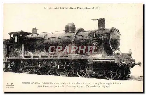 Cartes postales Train Locomotive Machine 4004