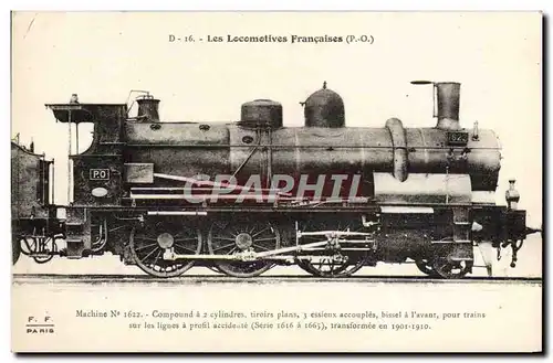 Ansichtskarte AK Train Locomotive Machine 1622