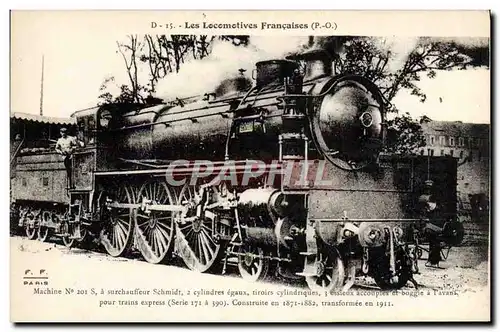 Ansichtskarte AK Train Locomotive Machine 201 S a surchauffeur Schmidt