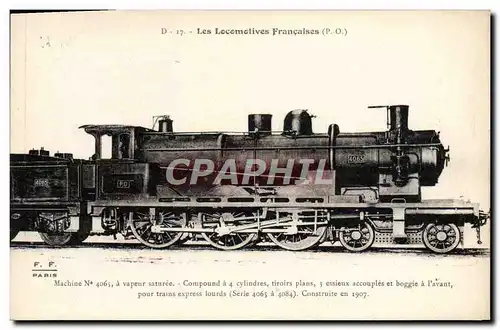 Ansichtskarte AK Train Locomotive Machine 4065