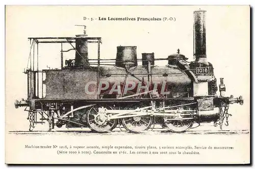 Ansichtskarte AK Train Locomotive Machine Tender 1018