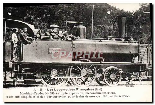 Ansichtskarte AK Train Locomotive Machine Tender 280