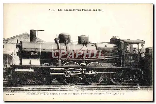 Ansichtskarte AK Train Locomotive Machine 3599