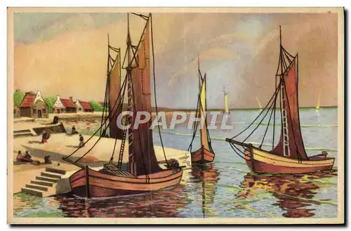 Cartes postales Bateau Voilier Peche