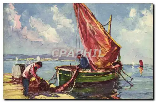 Cartes postales Bateau Voilier Peche