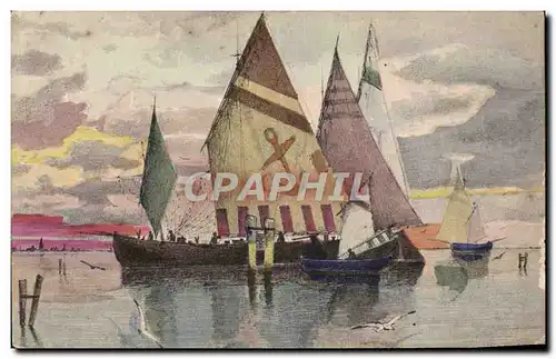 Cartes postales Bateau Voilier Paquebot Ancre