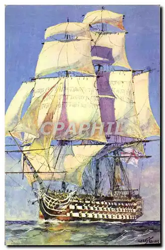 Moderne Karte Bateau Voilier Grand voilier 1840 Sebille