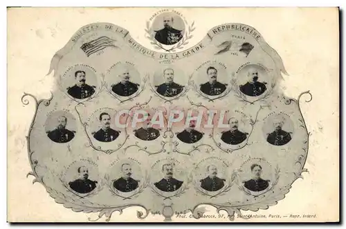 Cartes postales Militaria Garde Republicaine Musique