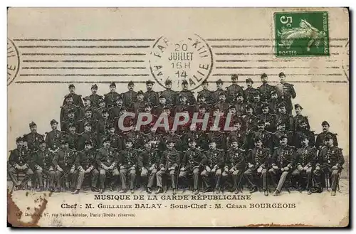 Cartes postales Militaria Garde Republicaine Musique Gabriel Pares