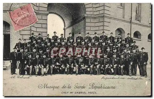 Cartes postales Militaria Garde Republicaine Gabriel Pares Musique