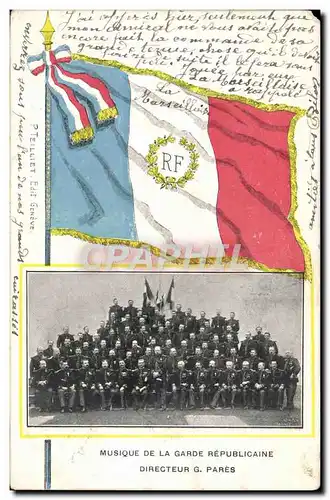 Cartes postales Militaria Garde Republicaine Musique Gabriel Pares