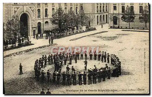 Cartes postales Militaria Musique de la Garde Republicaine