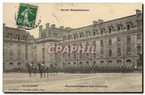 Cartes postales Militaria Garde Republicaine le colonel Reconnaissance des officiers