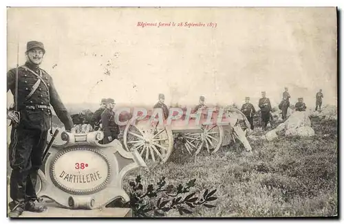 Ansichtskarte AK Militaria 38eme d&#39artillerie Canon