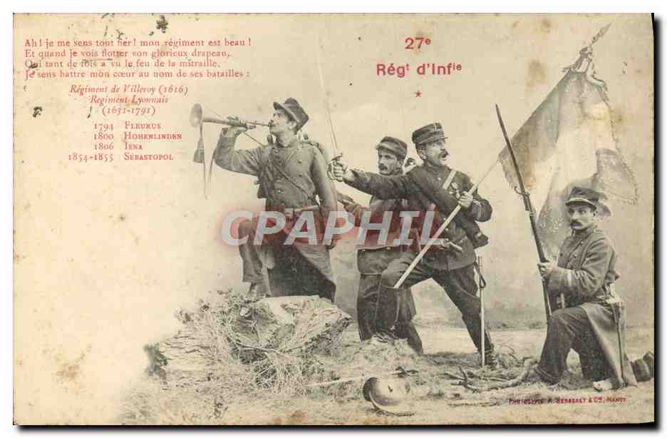 Ansichtskarte AK Militaria 27eme regiment d'infanterie Nr. UCY91