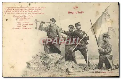 Cartes postales Militaria 27eme regiment d&#39infanterie