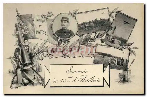 Cartes postales Militaria 10eme d&#39artillerie