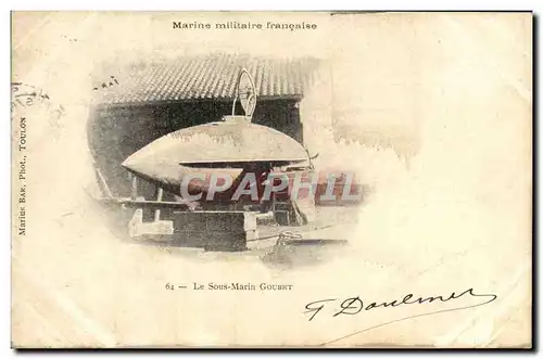 Cartes postales Bateau de guerre Sous-marin Goubet