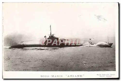 Ansichtskarte AK Bateau de guerre Sous-marin Ariane