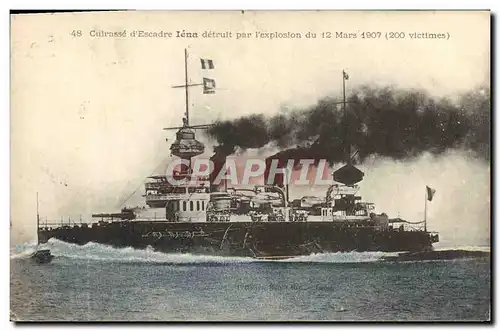 Ansichtskarte AK Bateau de guerre Iena Cuirasse d&#39escadre