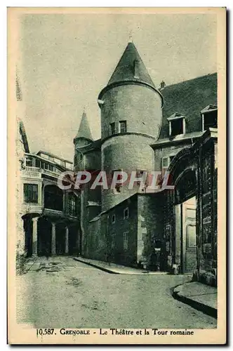 Cartes postales Grenoble Le theatre et la tour romaine