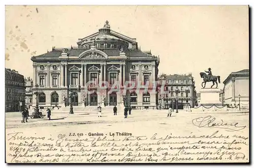 Cartes postales Geneve Le theatre