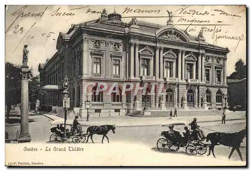 Cartes postales Geneve Le grand theatre