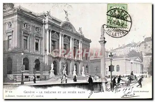 Cartes postales Geneve Le theatre et le musee Rath