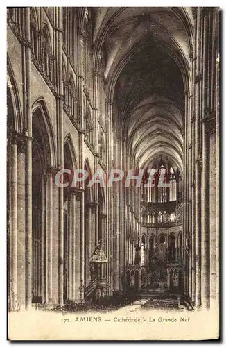 Ansichtskarte AK Amiens Cathedrale La grande nef