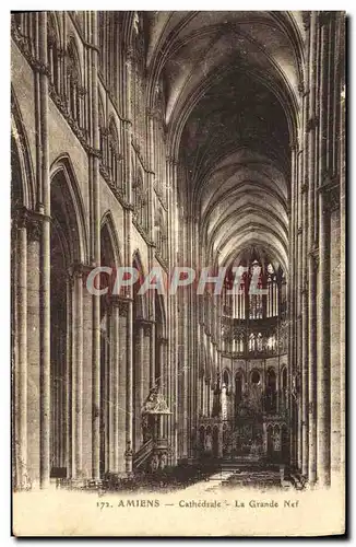 Cartes postales Amiens Cathedrale La grande nef