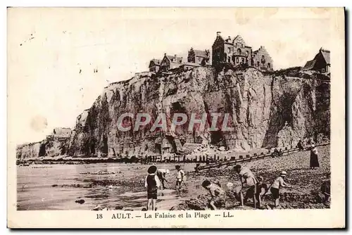 Cartes postales Ault La Falaise et la Plage Enfants