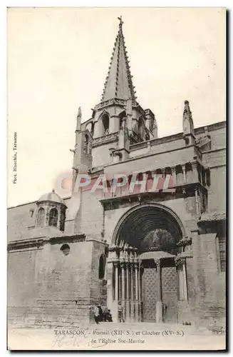 Ansichtskarte AK Tarascon Portail de l&#39eglise Ste Marthe