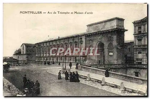 Ansichtskarte AK Prison Montpellier Arc de Triomphe et maison d&#39arret