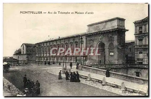 Cartes postales Prison Montpellier Arc de Triomphe et maison d&#39arret