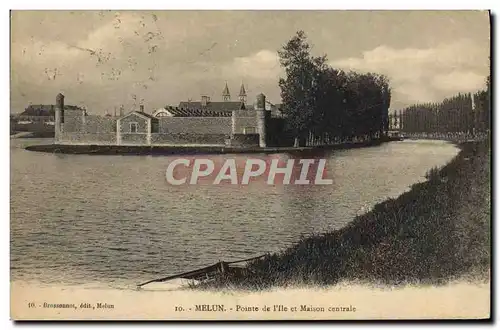 Ansichtskarte AK Prison melun Pointe de l&#39ile et maison centrale