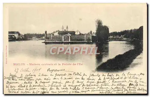 Ansichtskarte AK Prison Melun Maison centrale et la pointe de l&#39Ile