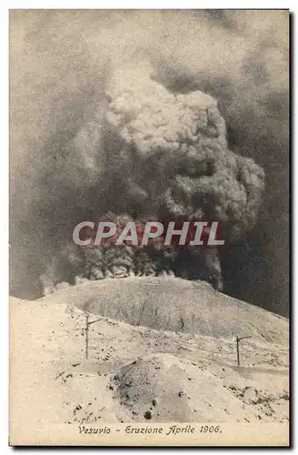 Ansichtskarte AK Volcan Vesuvio Eruzione Aprile 1906