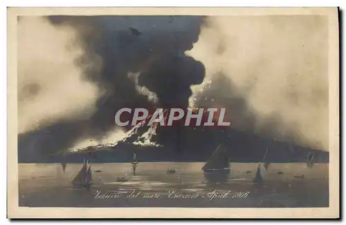 Cartes postales Volcan Vesuvio dal mare April 1906