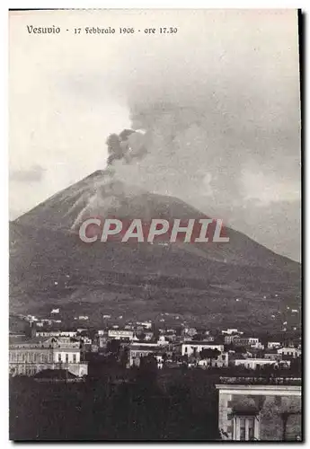 Cartes postales Volcan Vesuvio 17 febbraio 1906