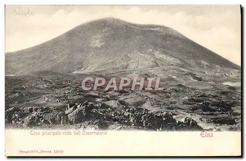 Cartes postales Volcan Etna Cono principale visto dall Osservatorio