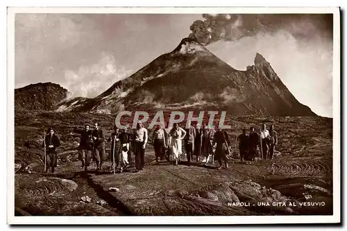 Cartes postales Volcan Napoli Una Gita Al vesuvio