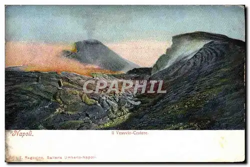 Cartes postales Volcan Napoli Il Vesuvio cratere